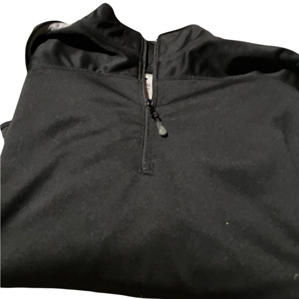 Russell Athketic size XXL Men's Black Half pullover see pics